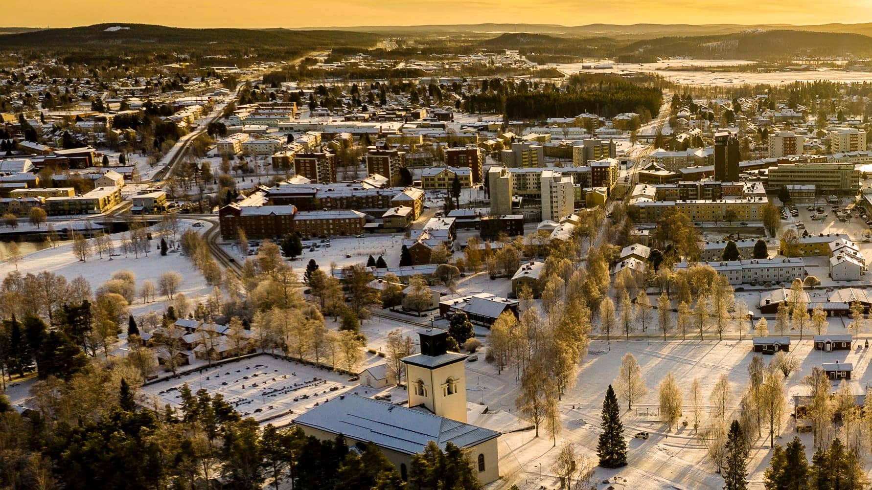 Utsikt över Boden, området Enen