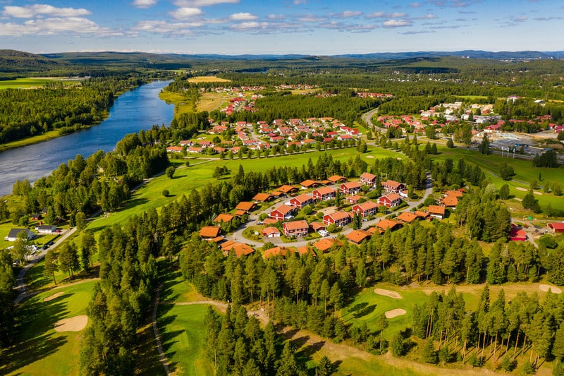 Flygfoto över bostadsområde